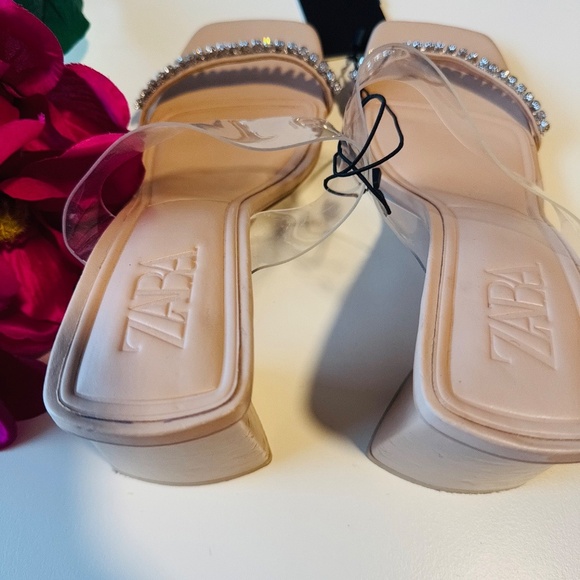 ZARA Rhinestone Crystal Heels - Picture 4 of 6